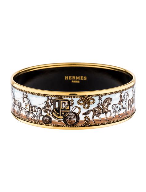 hermes charms bracelet|Hermes enamel bangle bracelet.